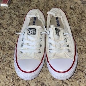 Slip on white converse size 8